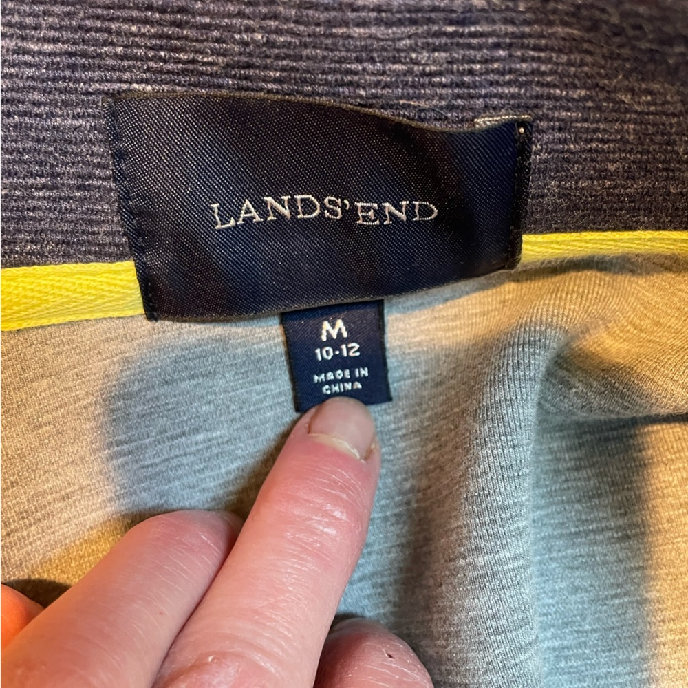Lands End Navy and gray short jacket NWOT - Picture 8 of 9